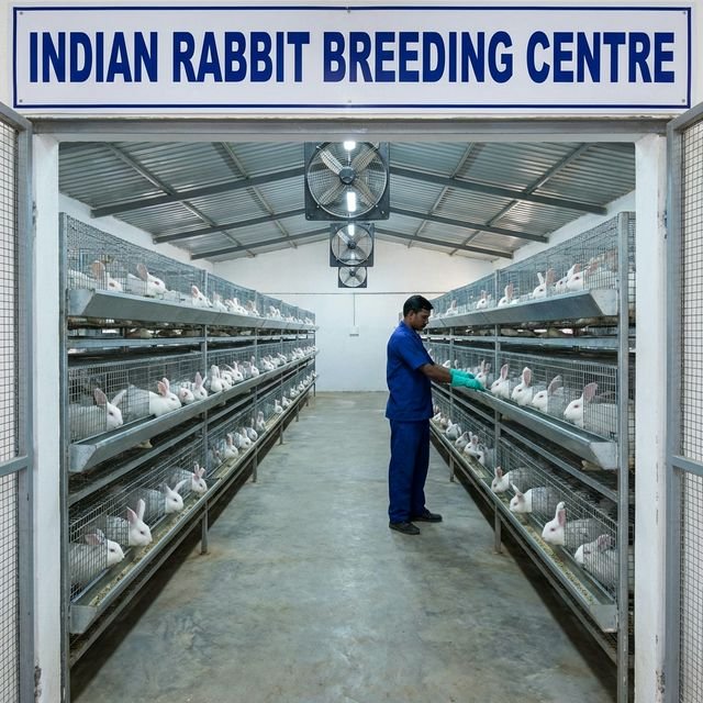 Rabbit Cage Setup at Krushiyuga Farm